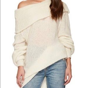 Free People Ophelia Pullover Sweater in Ivory